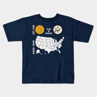 State of Georgia Kids T-Shirt